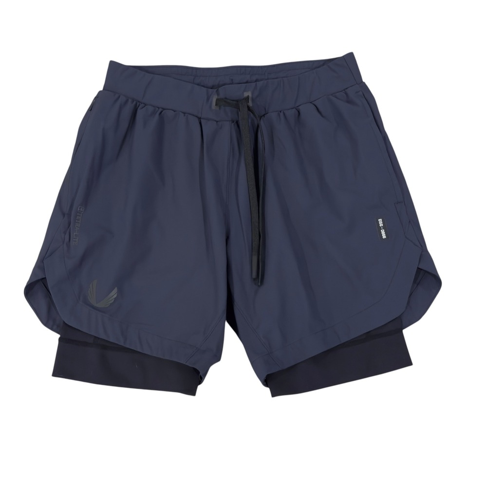 ASRV Mens Sz Small Navy Blue DSG-0866 Tetra-Lite 2-in-1 Wings 6" Training Shorts